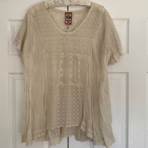 Johnny Was blouse ivory